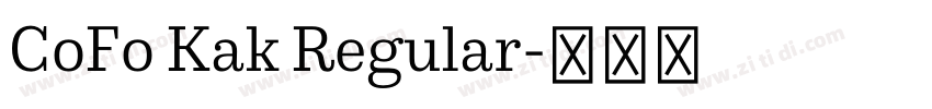 CoFo Kak Regular字体转换 CoFo Kak Regular字体转换